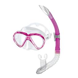 Набор для плавания (маска и трубка) MARES MAREA, цв.прозрачно-розовый, для детей
