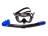 Комплект Сарган Агидель BLACK ! TYPE (маска+трубка) черный/ярко-синий