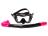 Комплект Сарган Агидель BLACK ! TYPE (маска+трубка) черный/розовый
