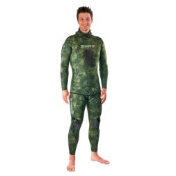Куртка гидрокостюма для подводной охоты MARES SF INSTINCT 55 CAMO, 5,5мм, с открытой порой внутри, цв.зеленый камуфляж