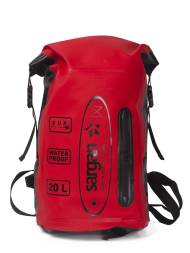 Гермо-рюкзак САРГАН &quot;ПРО+SUP&quot; с внешним карманом, красный/черный, 20л