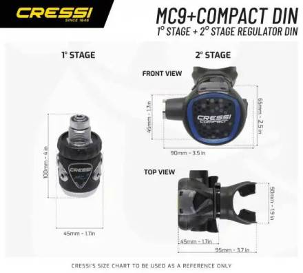 Регулятор MC9 COMPACT DIN Черный Cressi