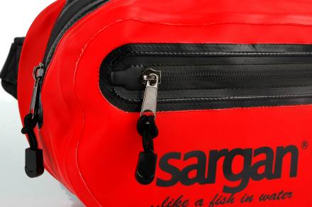Гермо-сумка на пояс САРГАН &quot;БАНАНА&quot;, с доп.карманом, красная