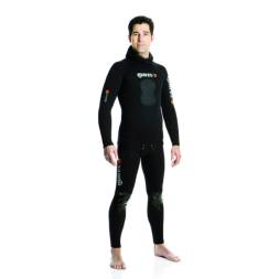 Штаны с лямками гидрокостюма для подводной охоты MARES INSTINCT 70, 7мм, с открытой порой внутри, цв.черный