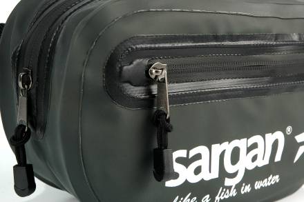 Гермо-сумка на пояс САРГАН &quot;БАНАНА&quot;, с доп.карманом, темно-зеленая