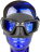 Комплект маска UP-M1C  и  клипса для носа UP-NC1 Umberto Pelizzari