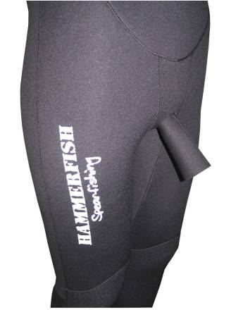 Длинные штаны с гульфиком 9 мм HAMMERFISH STRONG BLACK, открытая пора