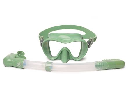 Комплект Сарган Агидель светло-зеленый (маска+трубка)