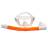 Комплект Сарган Агидель белый-оранжево-белый (маска+трубка)