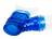 Набор БАРРАКУДА (маска+трубка)  прозрачный силикон, синий SARGAN