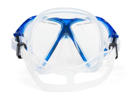 Набор БАРРАКУДА (маска+трубка)  прозрачный силикон, синий SARGAN