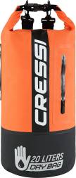 Герморюкзак CRESSI с карманом на молнии Premium BACK PACK, черный/оранжевый, 20 литров, Cressi