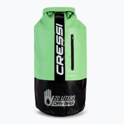 Герморюкзак CRESSI с карманом на молнии Premium BACK PACK, черный/зеленый, 20 литров, Cressi