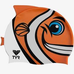 Шапочка для плавания детская TYR Charactyrs Happy Fish Cap