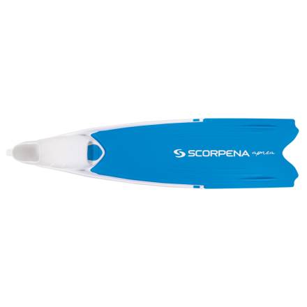 Ласты белые Scorpena F1 - Apnea син. (soft)