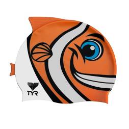 Детская шапочка для плавания TYR Happy Fish